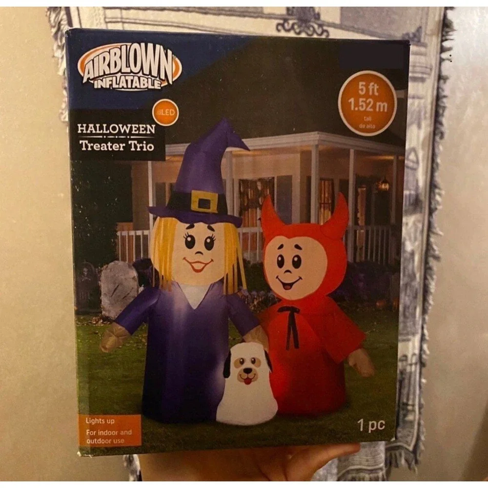 5ft Halloween Treater Children Trio Inflatable